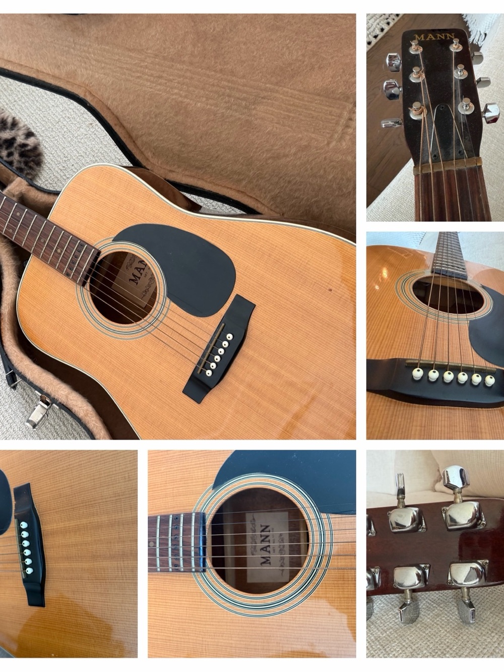 Vintage Mann1970s acoustic-electric guitar made in Korea